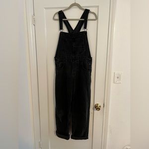 Free People Ziggy Denim Overalls - Washed Black